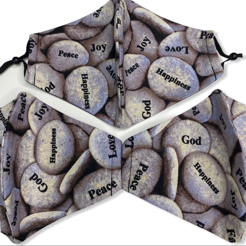 Religious Stones Face Mask Reusable Christian